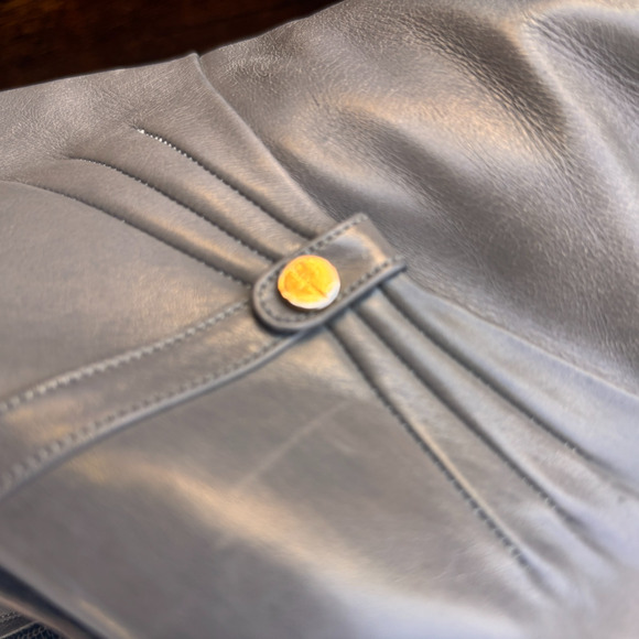 Salvatore Ferragamo Women’s Tall Leather Boots 10 AAA Gray – Made in Italy - Picture 9 of 13